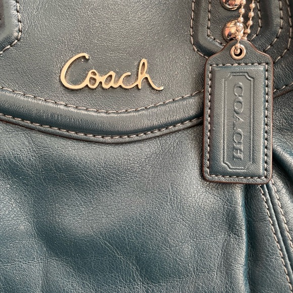 EUC Coach “Ashley” Leather Satchel | Teal Blue - Picture 2 of 13